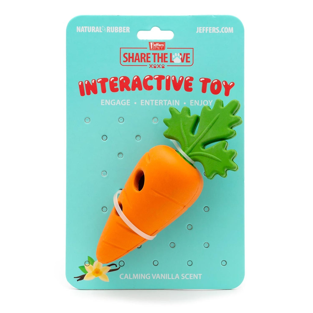 Baby Carrot Natural Rubber Treat Dispensing Dog Dental Chew Toy