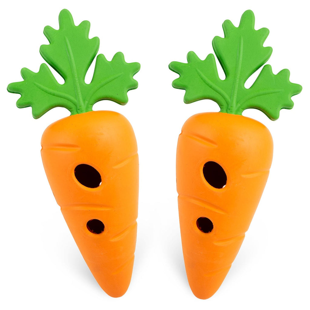 Baby Carrot Natural Rubber Treat Dispensing Dog Dental Chew Toy