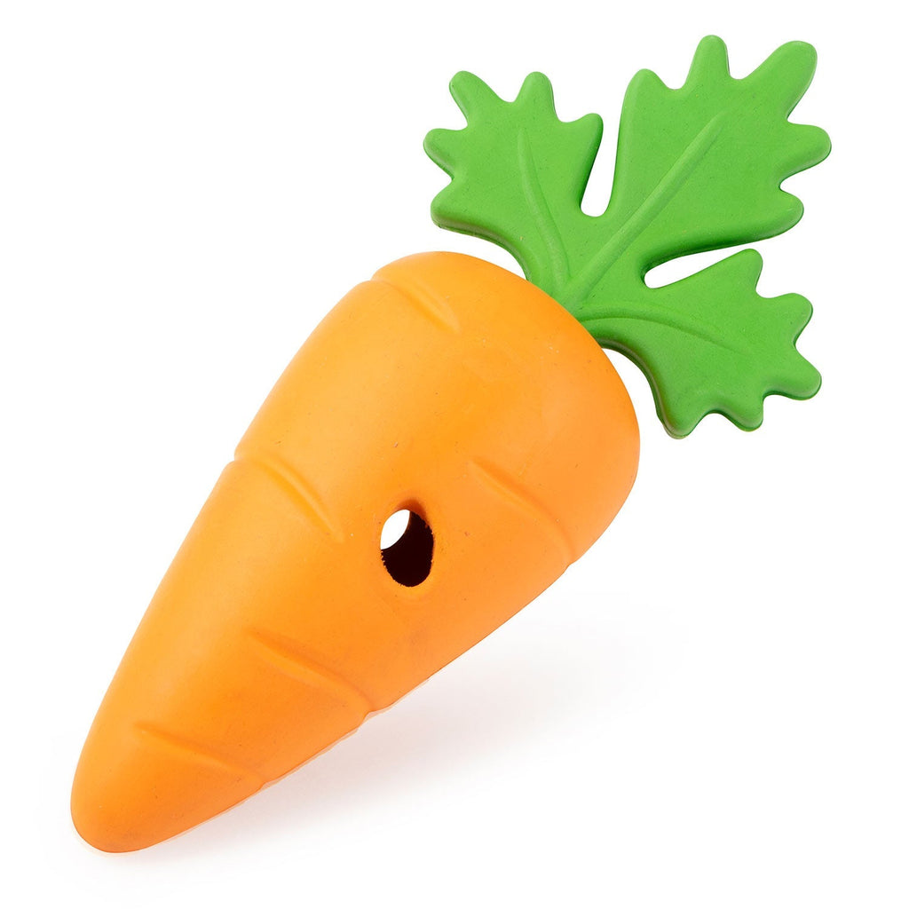 Baby Carrot Natural Rubber Treat Dispensing Dog Dental Chew Toy