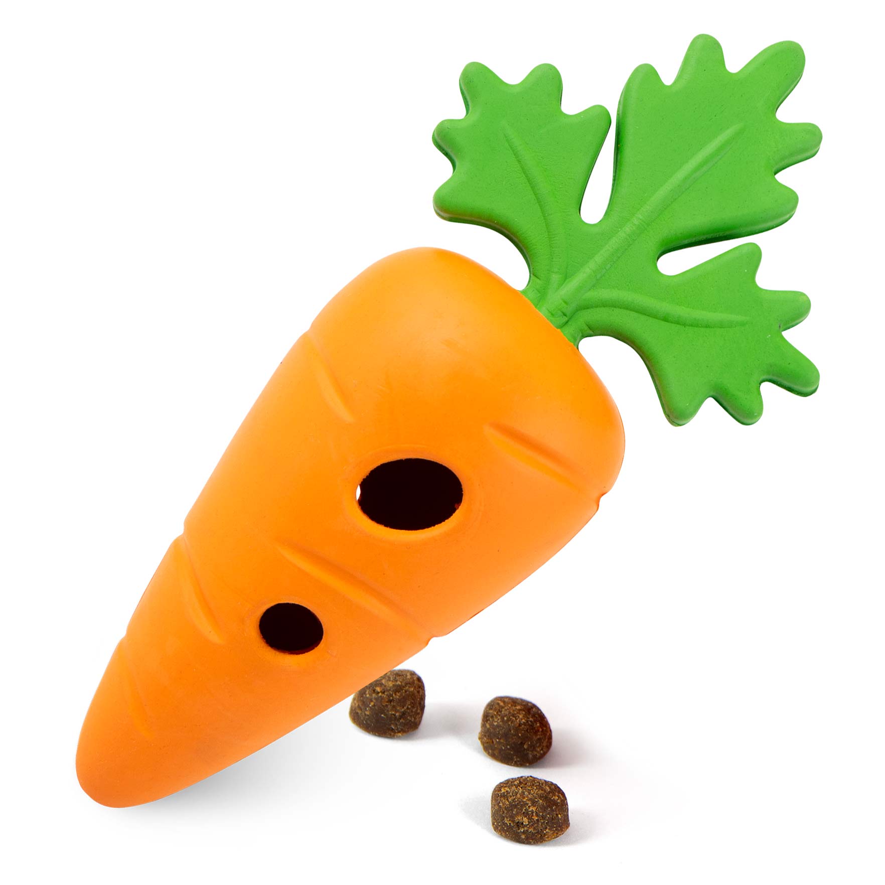 Baby Carrot Natural Rubber Treat Dispensing Dog Dental Chew Toy
