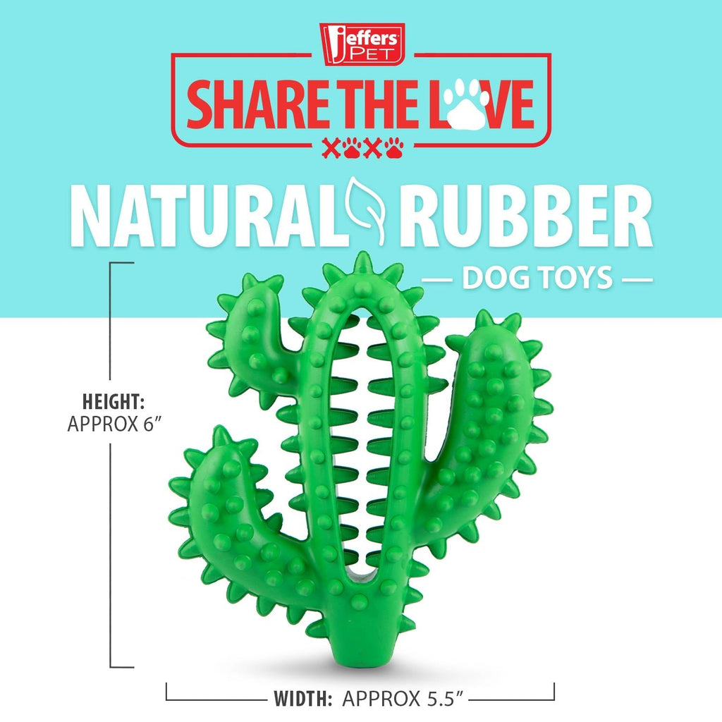 Cactus Natural Rubber Dental Chew Toy for Dogs for Healthy Chewing Habits