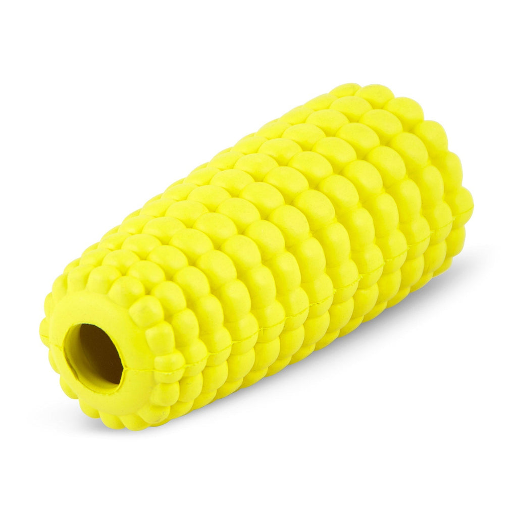 Corn Cob Natural Rubber Stuffable Treat Dispenser Dog Dental Chew Toy