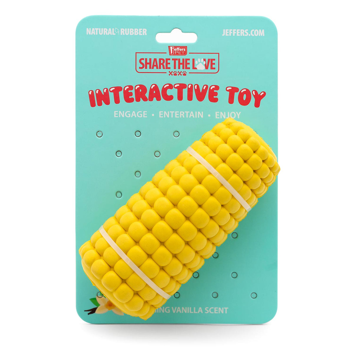Corn Cob Natural Rubber Stuffable Treat Dispenser Dog Dental Chew Toy