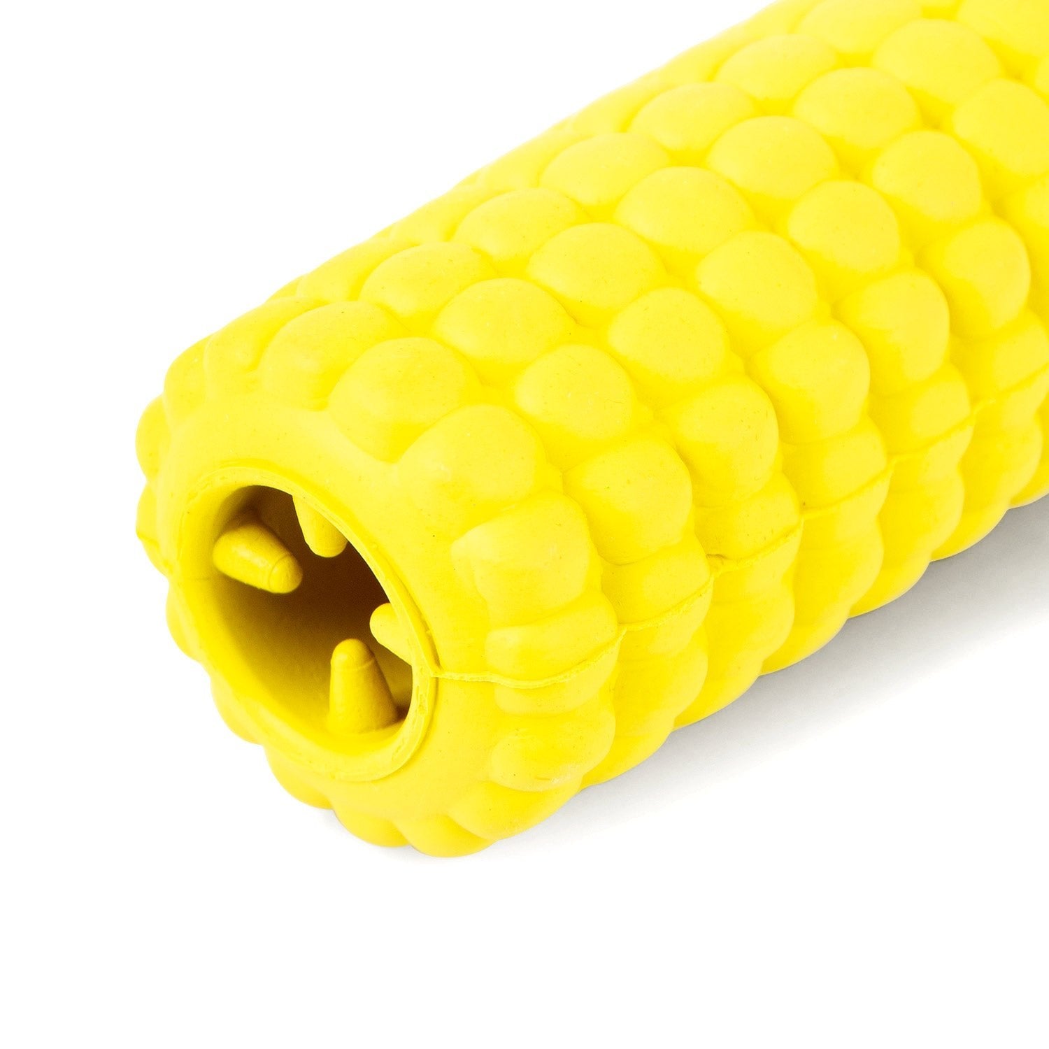 Corn Cob Natural Rubber Treat Dispensing Dog Chew Toy with Dental Benefits