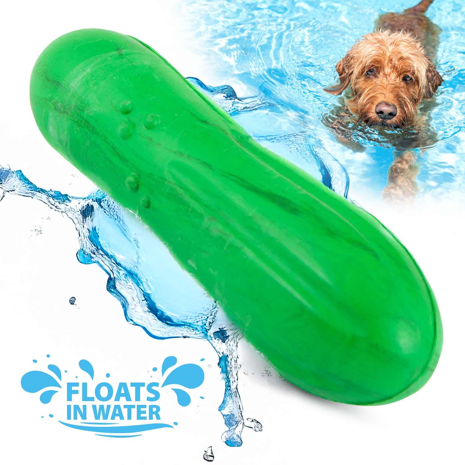 Floating Natural Rubber Dog Chew Toy with Vanilla Scent for Dental Health and Water Play