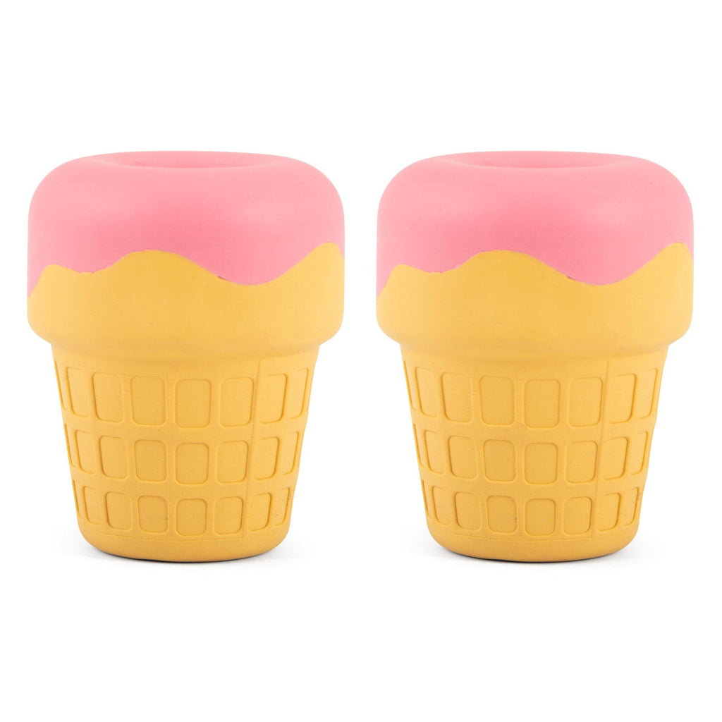 Ice Cream Cone Natural Rubber Stuffable Treat Dispensing Dental Dog Chew Toy