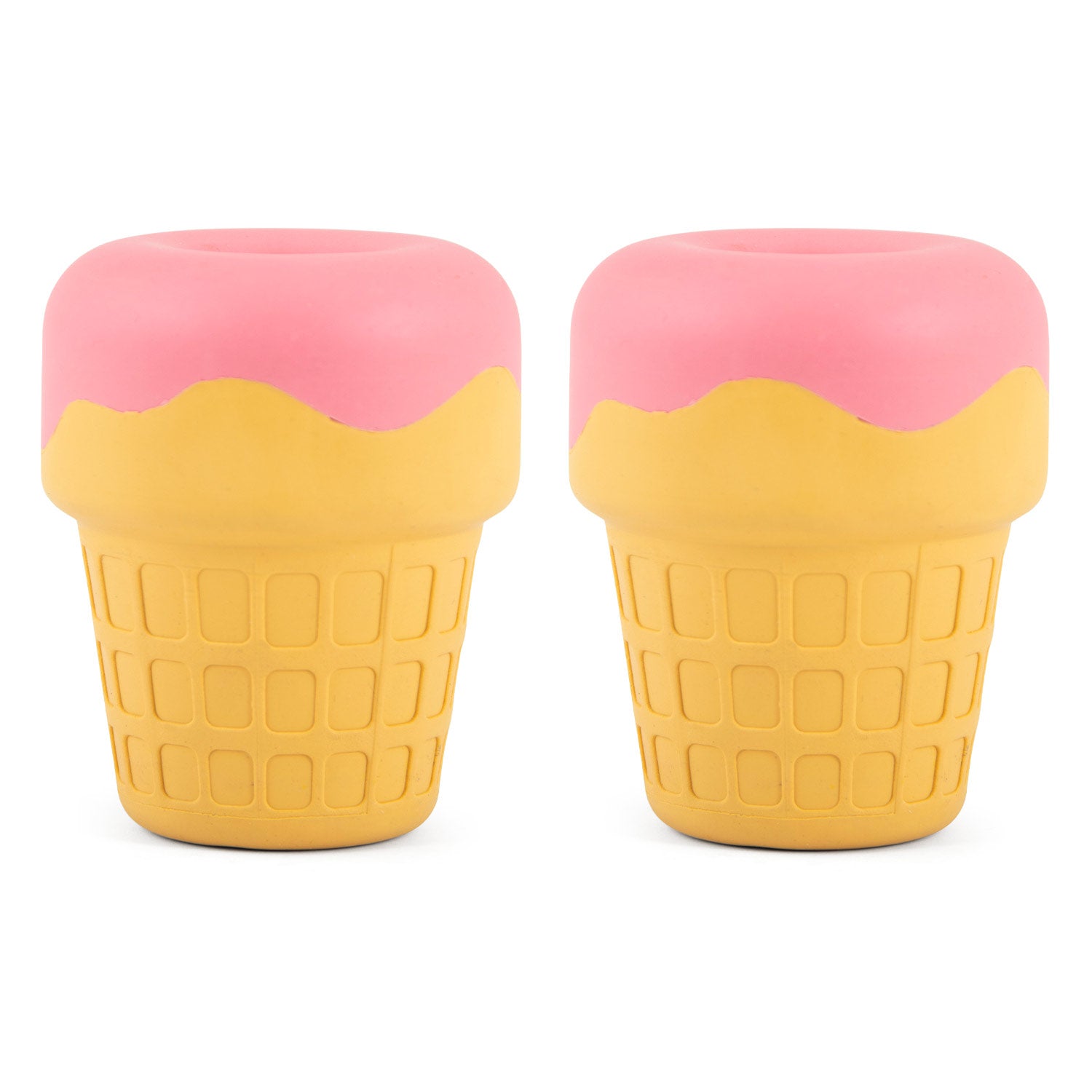 Ice Cream Cone Natural Rubber Stuffable Treat Dispensing Dental Dog Chew Toy