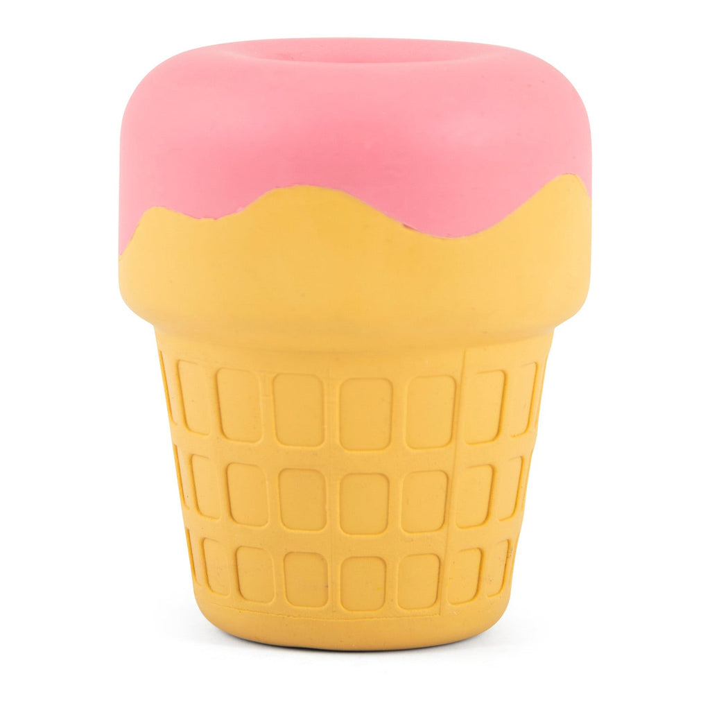 Ice Cream Cone Natural Rubber Stuffable Treat Dispensing Dental Dog Chew Toy