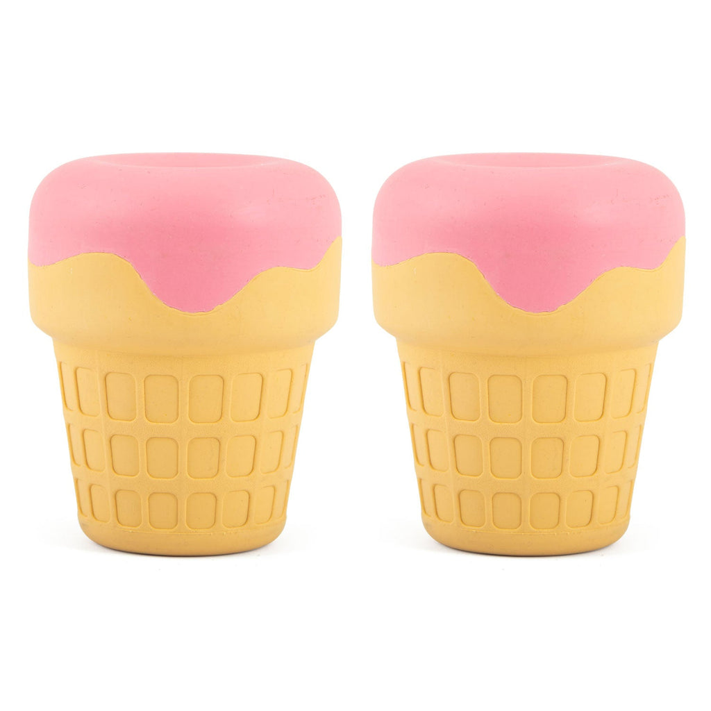 Ice Cream Cone Natural Rubber Stuffable Treat Dispensing Dental Dog Chew Toy