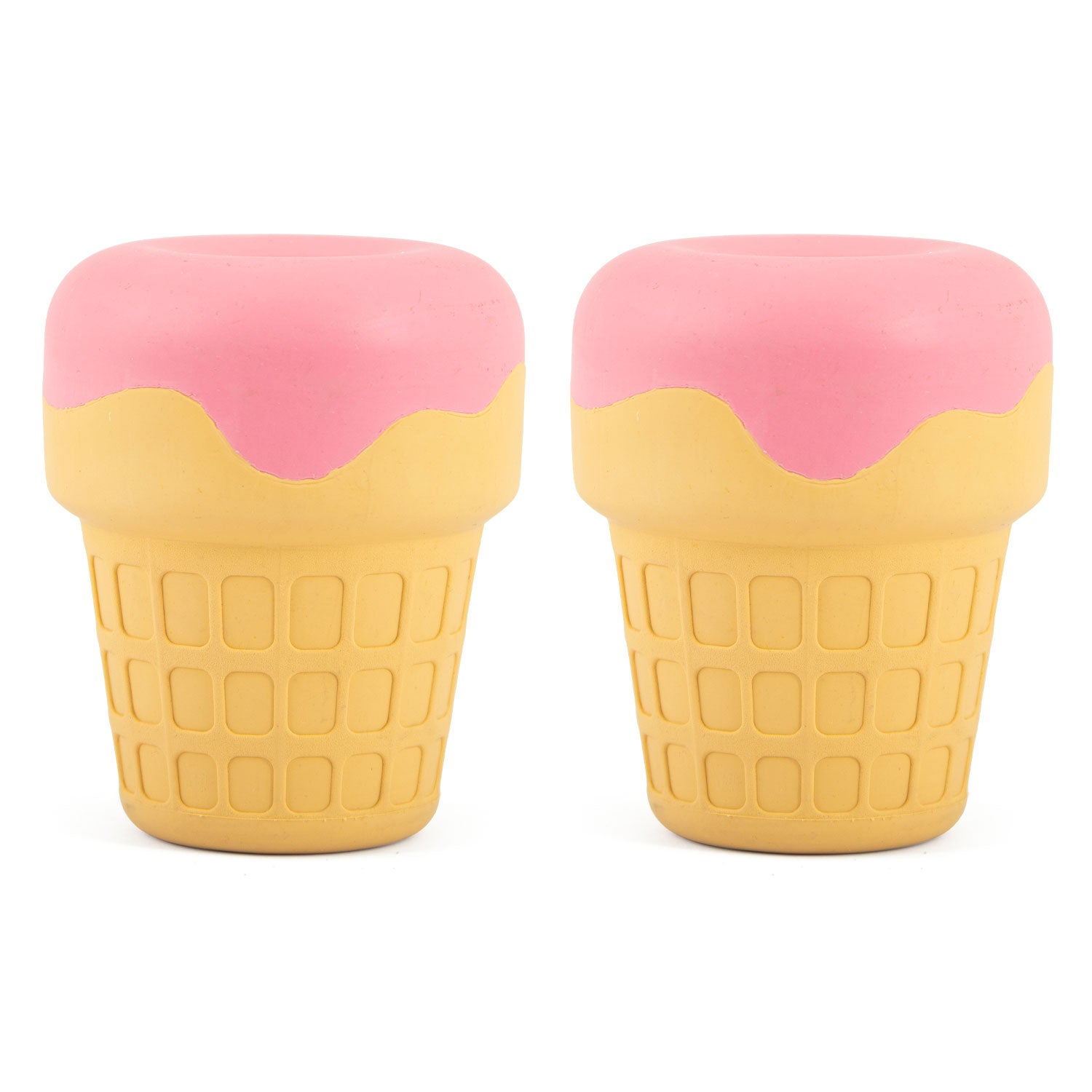 Ice Cream Cone Natural Rubber Stuffable Treat Dispensing Dental Dog Chew Toy