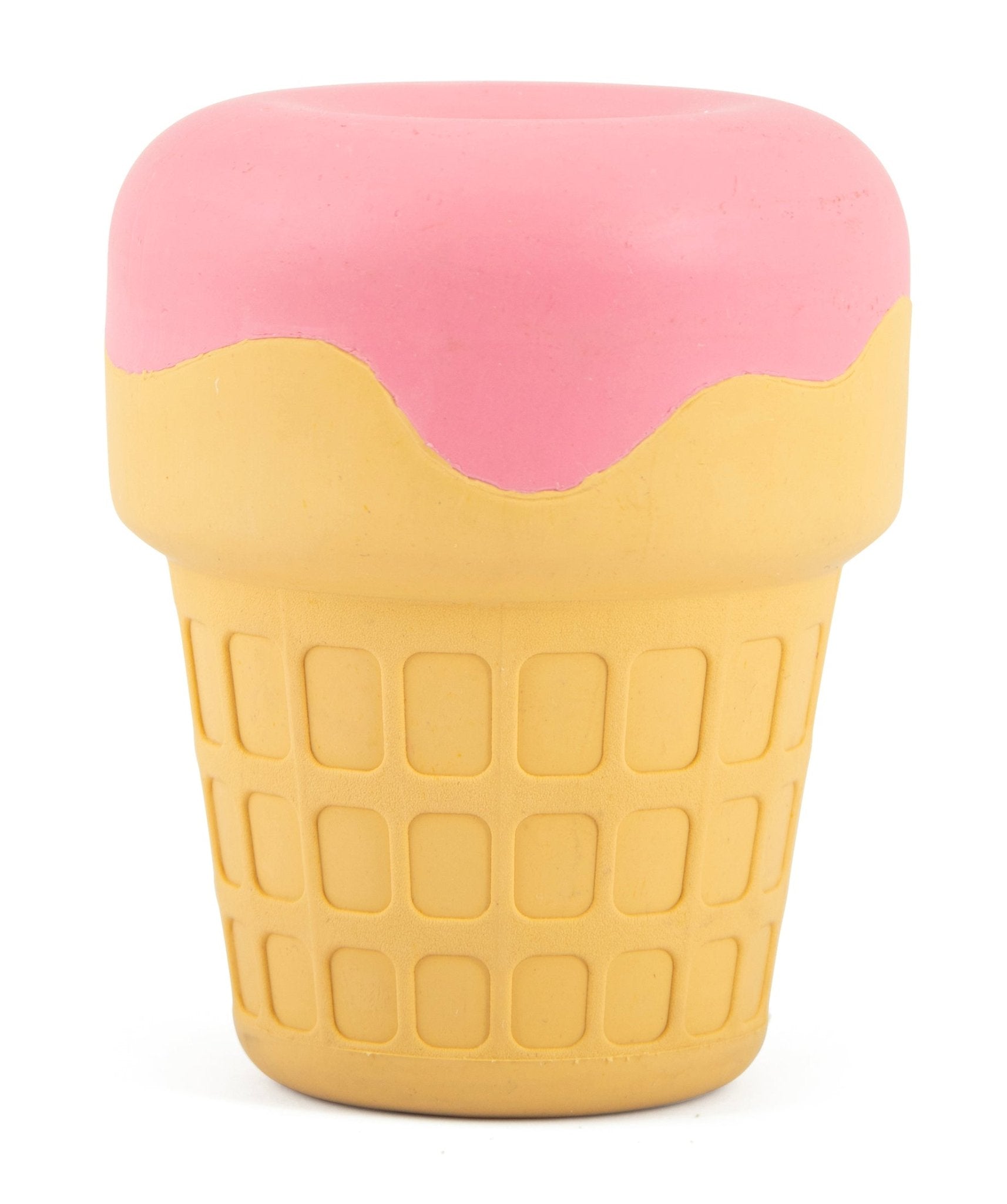 Ice Cream Cone Natural Rubber Stuffable Treat Dispensing Dental Dog Chew Toy
