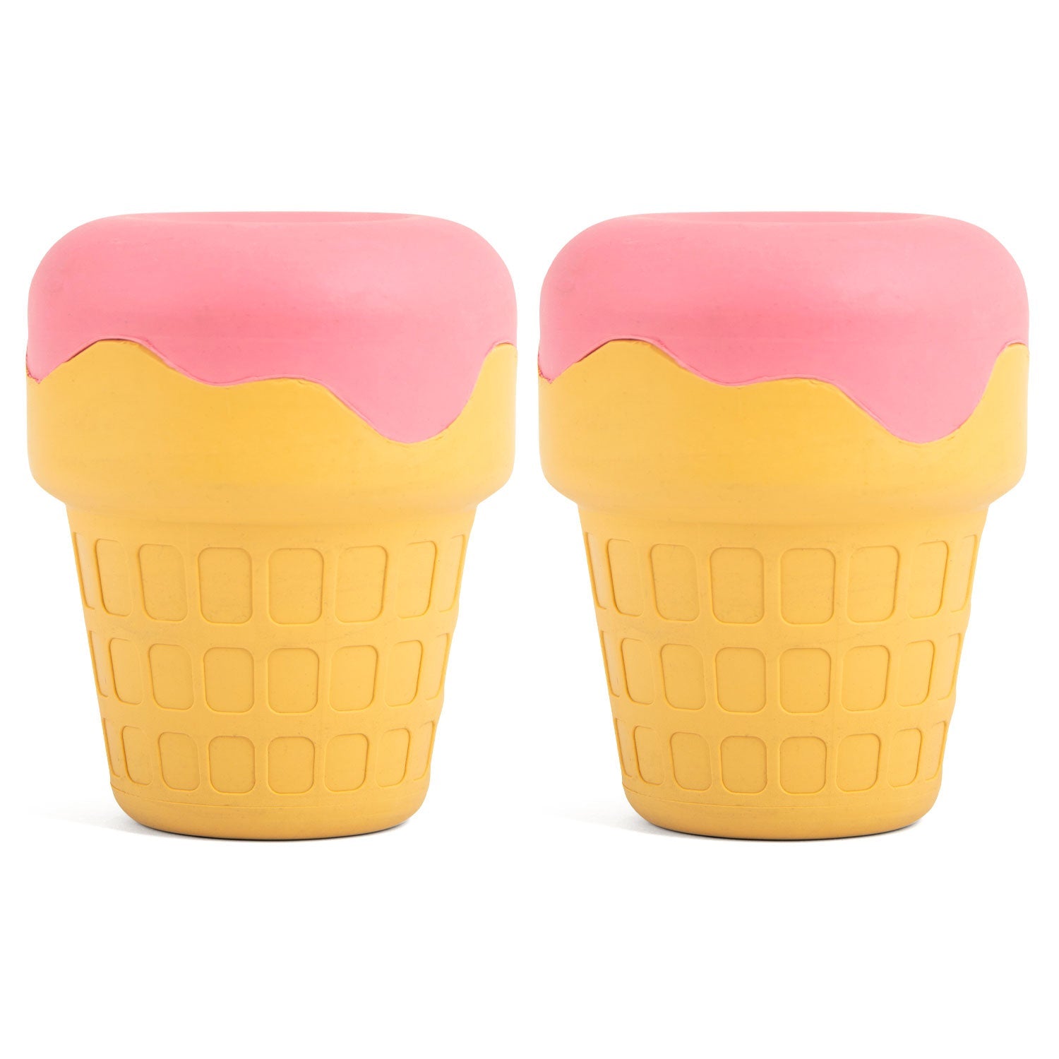 Ice Cream Cone Natural Rubber Stuffable Treat Dispensing Dental Dog Chew Toy