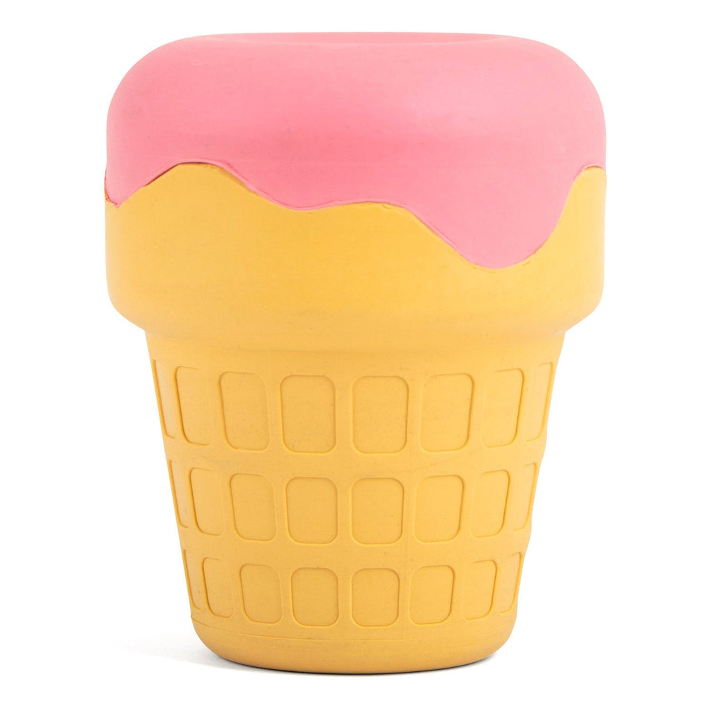 Ice Cream Cone Natural Rubber Stuffable Treat Dispensing Dental Dog Chew Toy