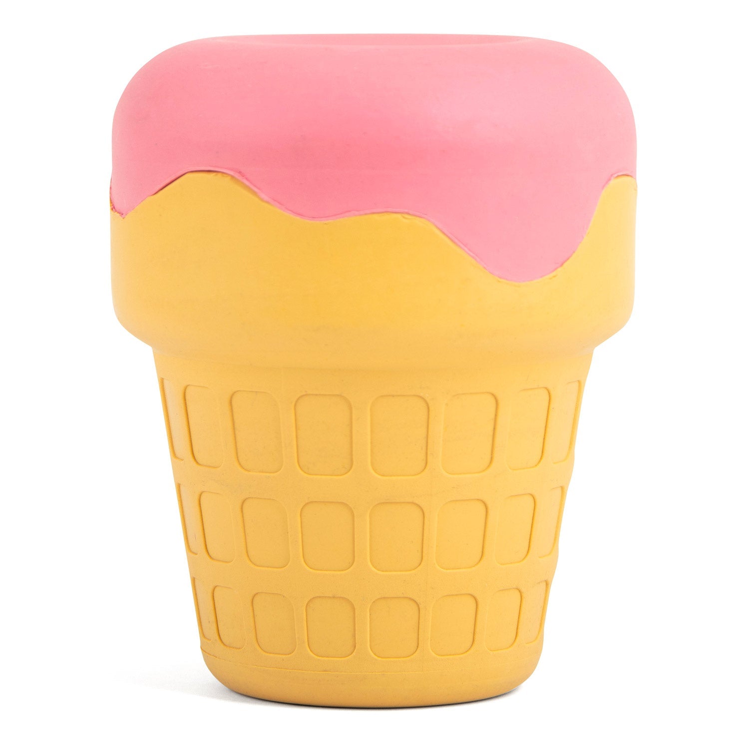 Ice Cream Cone Natural Rubber Stuffable Treat Dispensing Dental Dog Chew Toy