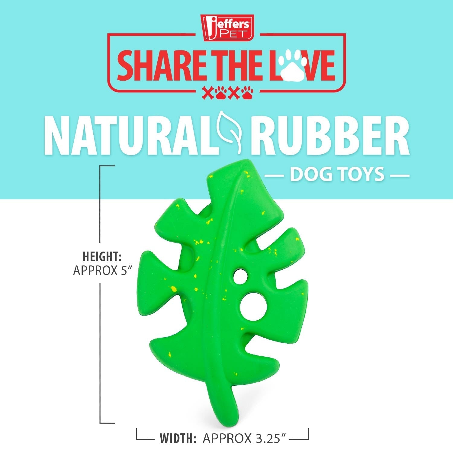 Leaf Shaped Natural Rubber Dog Chew Toy with Dental Benefits and Vanilla Scent for Medium Chewers