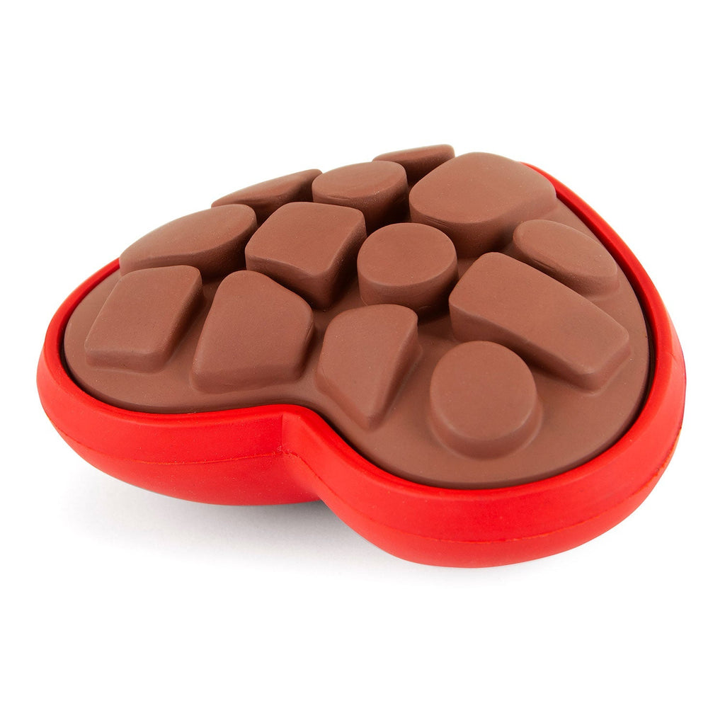 Natural Rubber Box of Chocolates Dog Chew Toy for Medium-Chewers