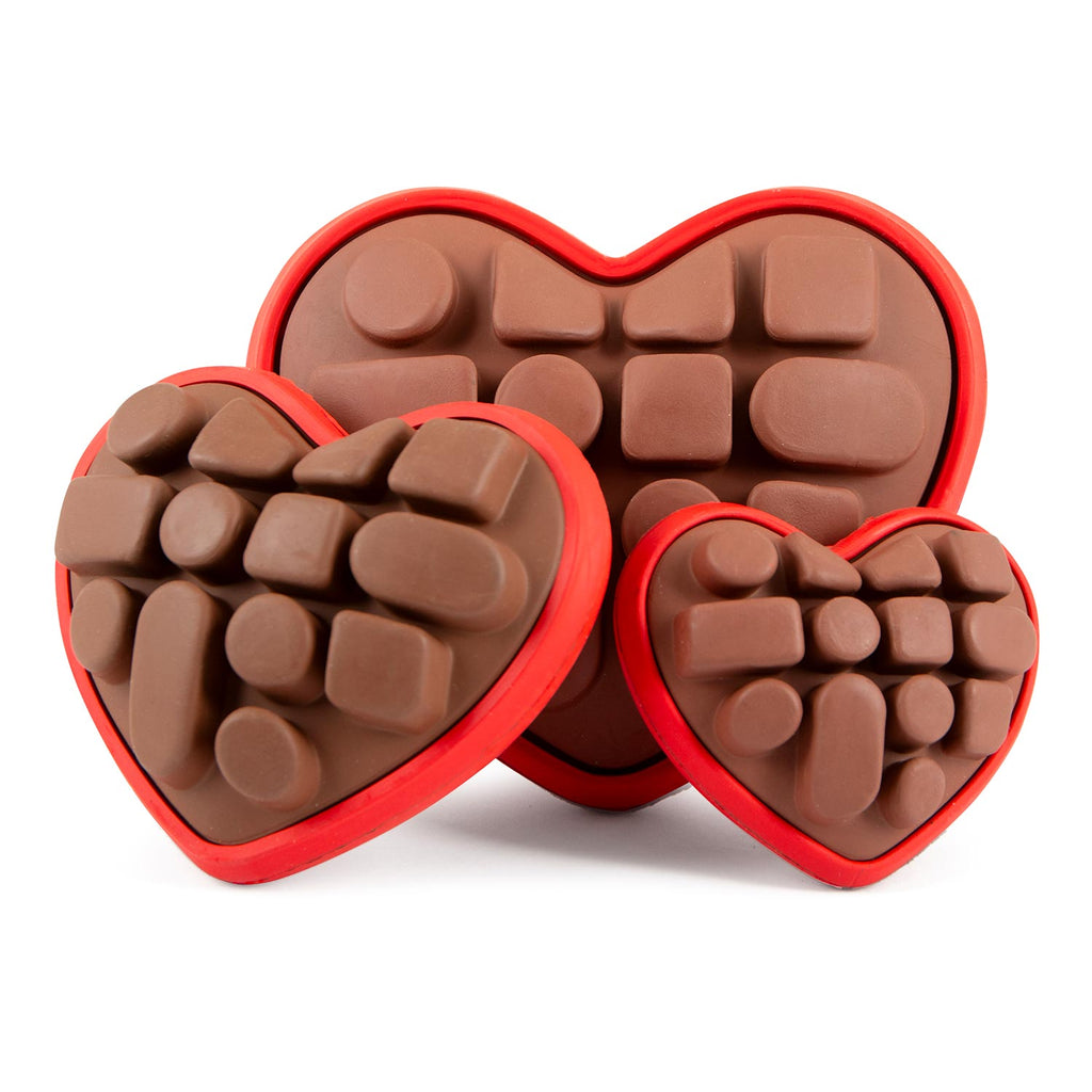 Natural Rubber Box of Chocolates Dog Chew Toy for Medium-Chewers