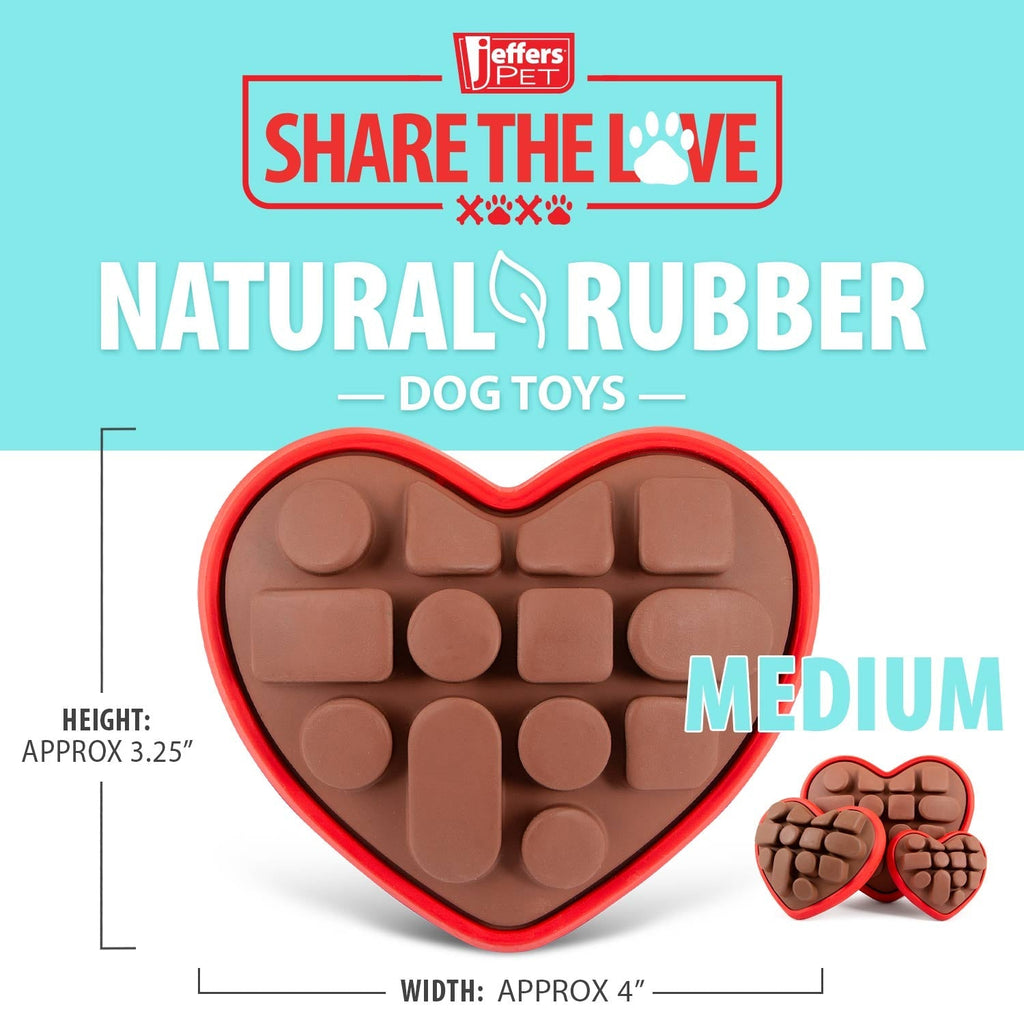 Natural Rubber Box of Chocolates Dog Chew Toy for Medium-Chewers