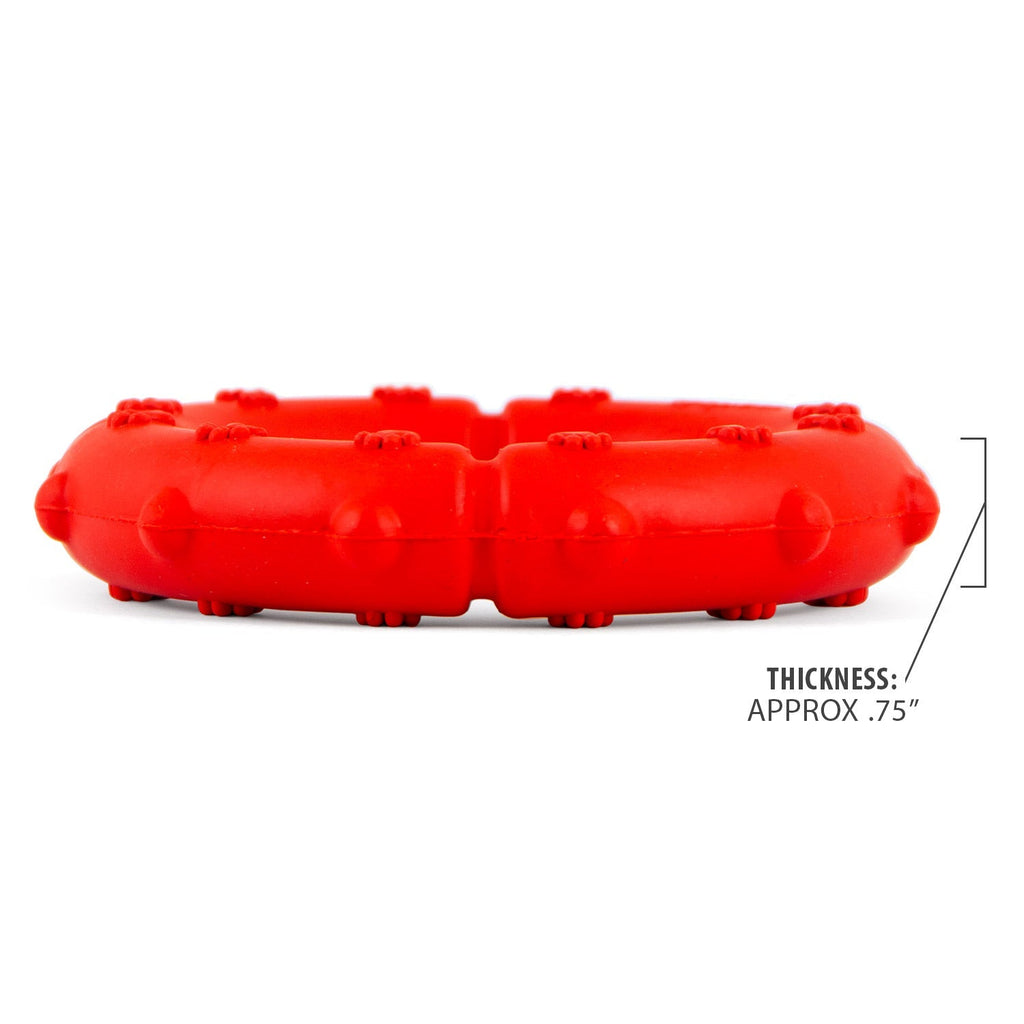 Paw Ring Tugger Dog Chew Toy – Natural Rubber Dental & Fetch Toy