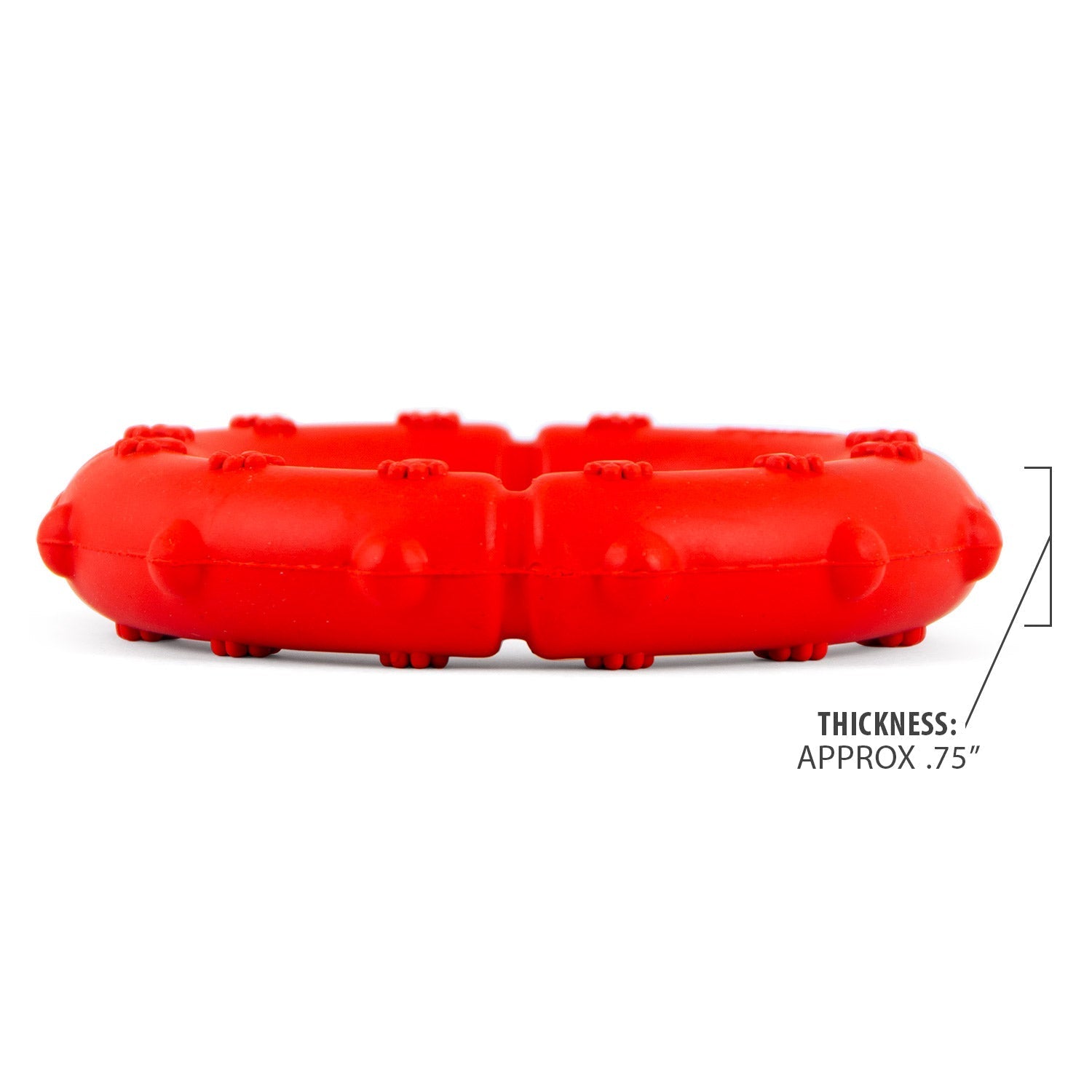 Paw Ring Tugger Dog Chew Toy – Natural Rubber Dental & Fetch Toy