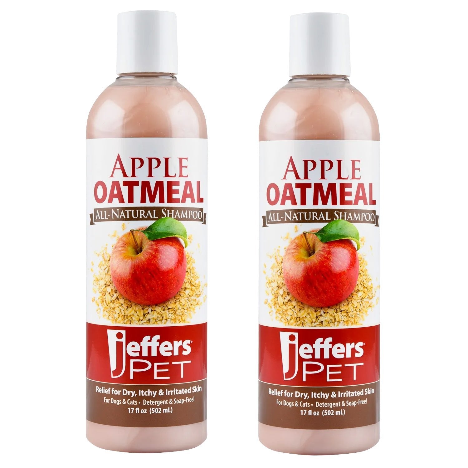 Apple Oatmeal All-Natural Hypoallergenic Dry Skin Shampoo for Dogs and Cats
