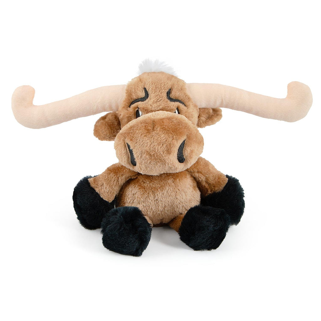 Plush Longhorn Steer Squeaker Dog Toy, 8"