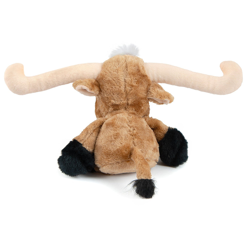 Plush Longhorn Steer Squeaker Dog Toy, 8"