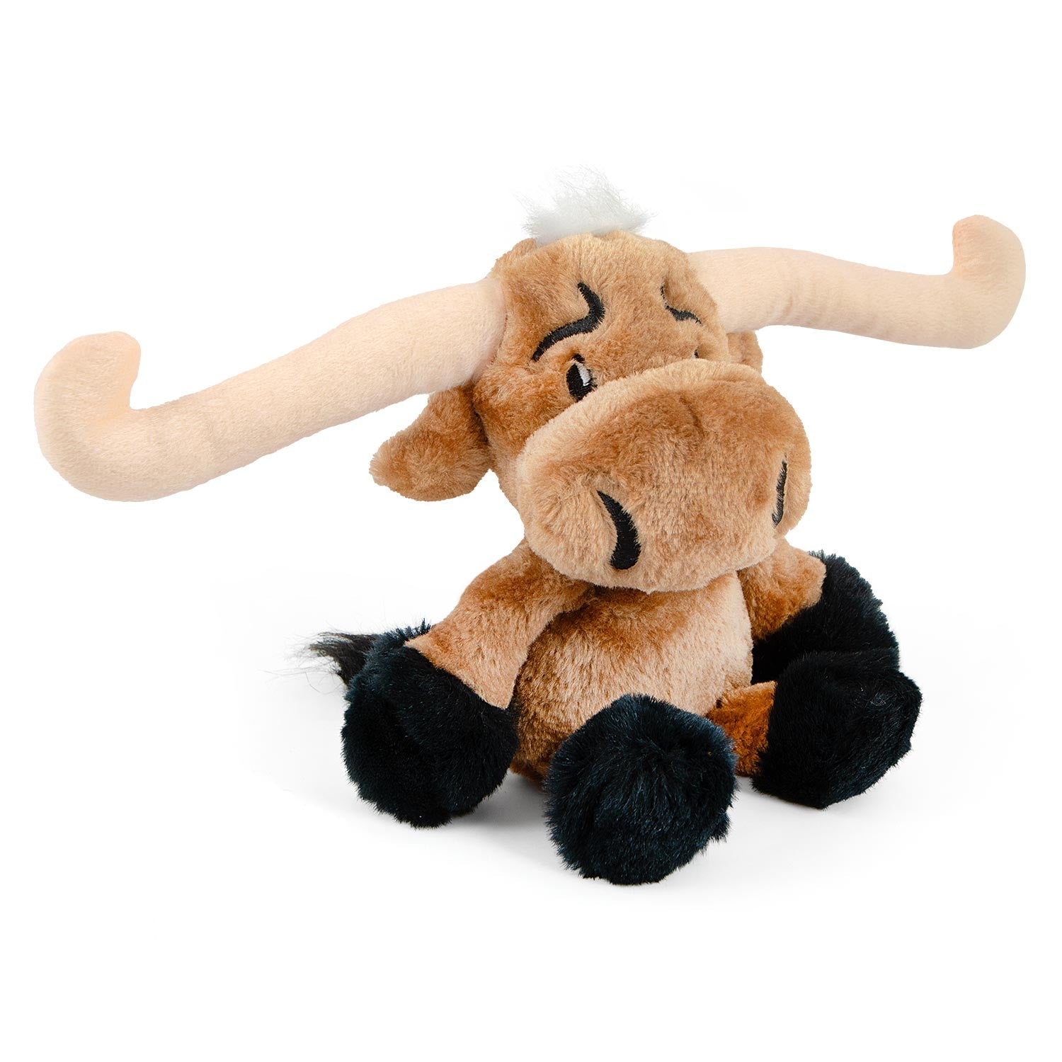 Plush Longhorn Steer Squeaker Dog Toy, 8"
