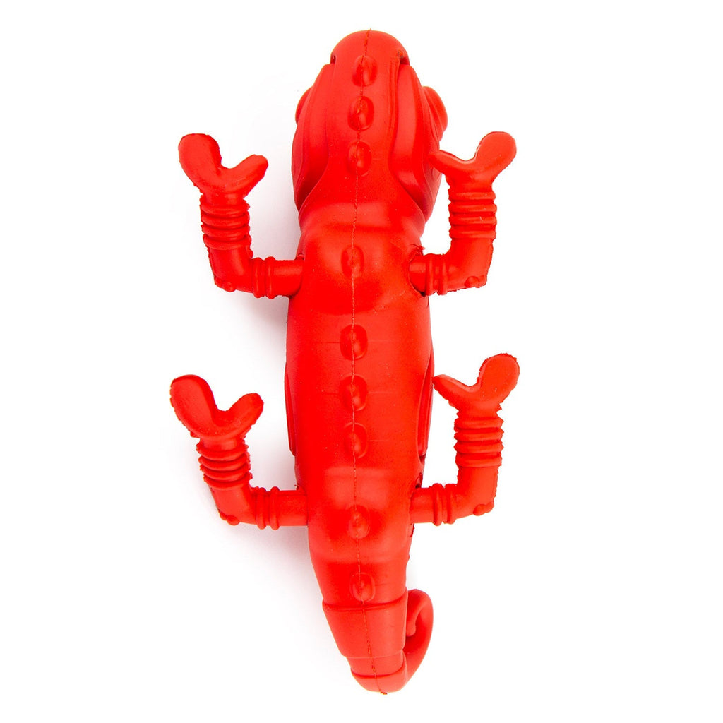 Red Chameleon Natural Eco-Friendly Rubber Dental Dog Chew Toy for Medium Chewers