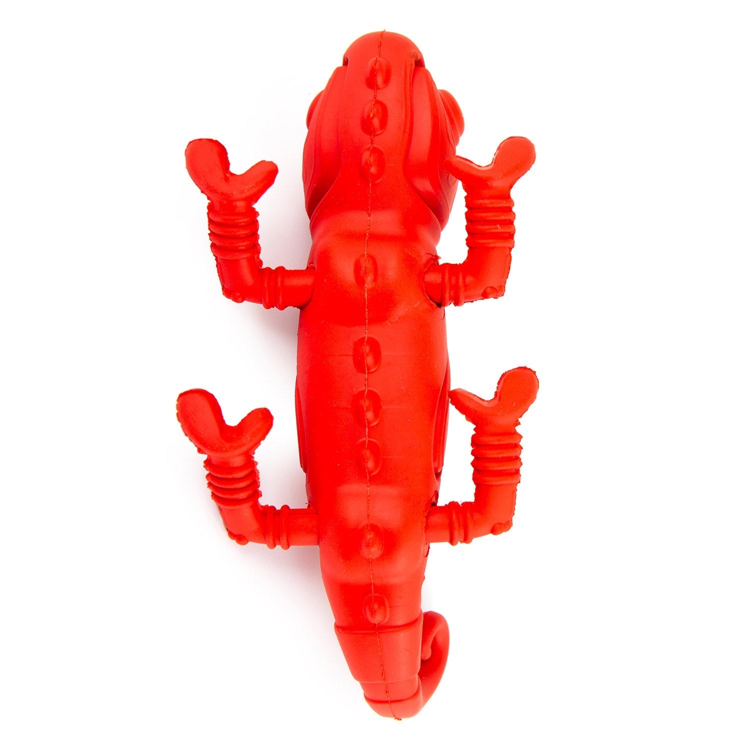 Red Chameleon Natural Eco-Friendly Rubber Dental Dog Chew Toy for Medium Chewers