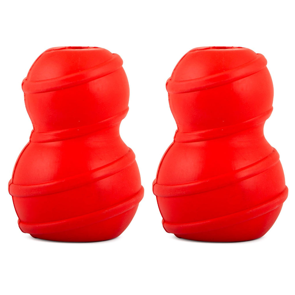 Red Classic Stuffable Fetch & Chew Natural Rubber Treat Dispensing Dental Dog Toy