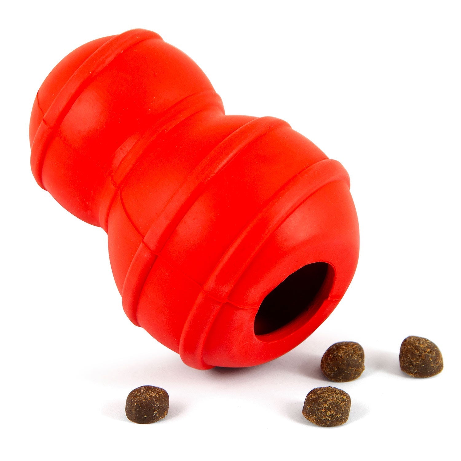 Red Classic Stuffable Fetch & Chew Natural Rubber Treat Dispensing Dental Dog Toy