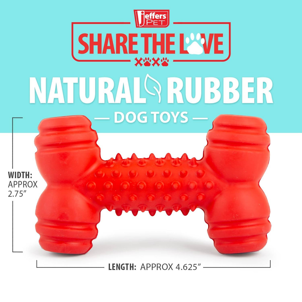 Red Dental Bone Natural Rubber Dog Chew Toy for Healthy Teeth and Gums