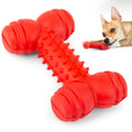 Red Dental Bone Natural Rubber Dog Chew Toy for Healthy Teeth and Gums