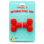 Red Dental Bone Natural Rubber Dog Chew Toy for Healthy Teeth and Gums