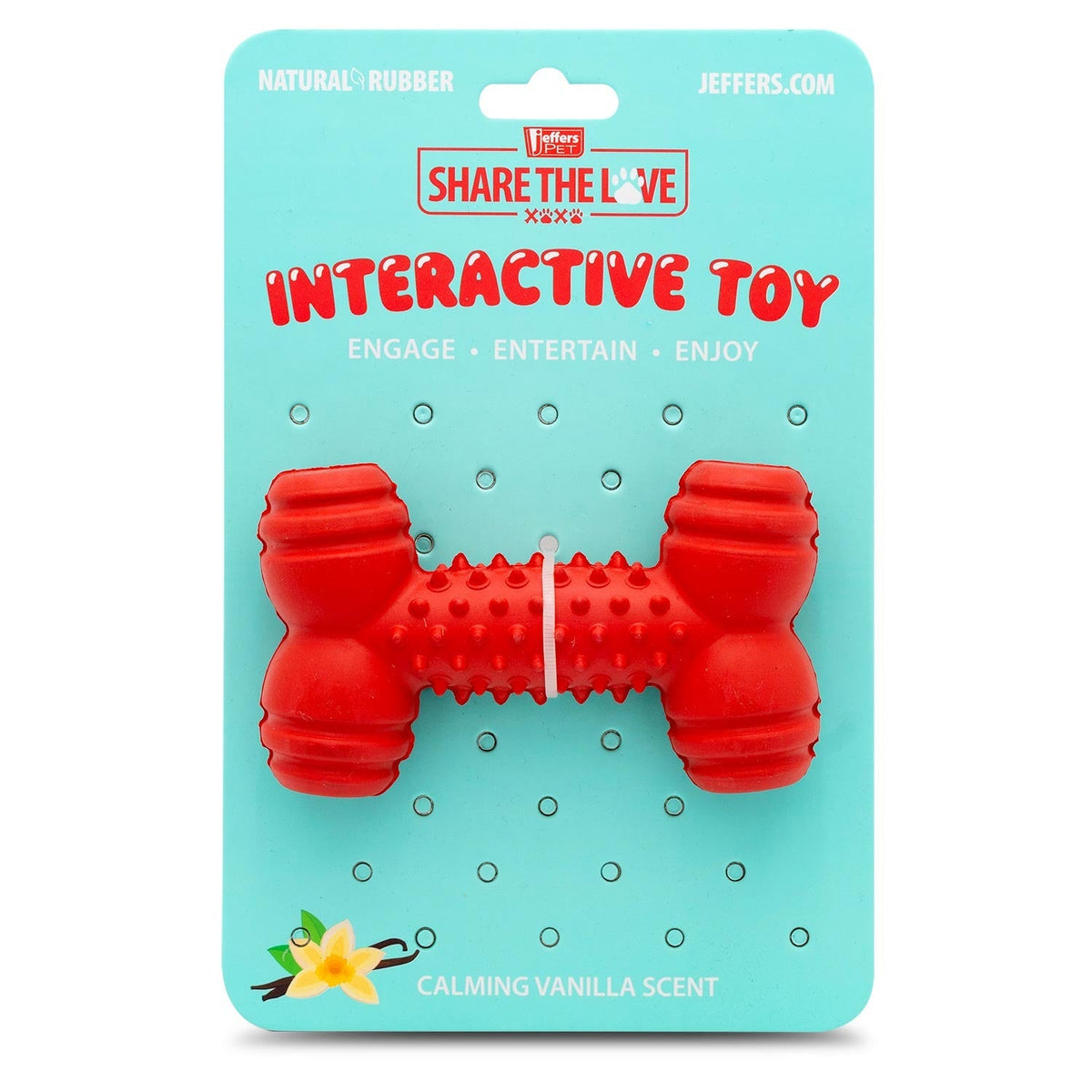 Red Dental Bone Natural Rubber Dog Chew Toy for Healthy Teeth and Gums