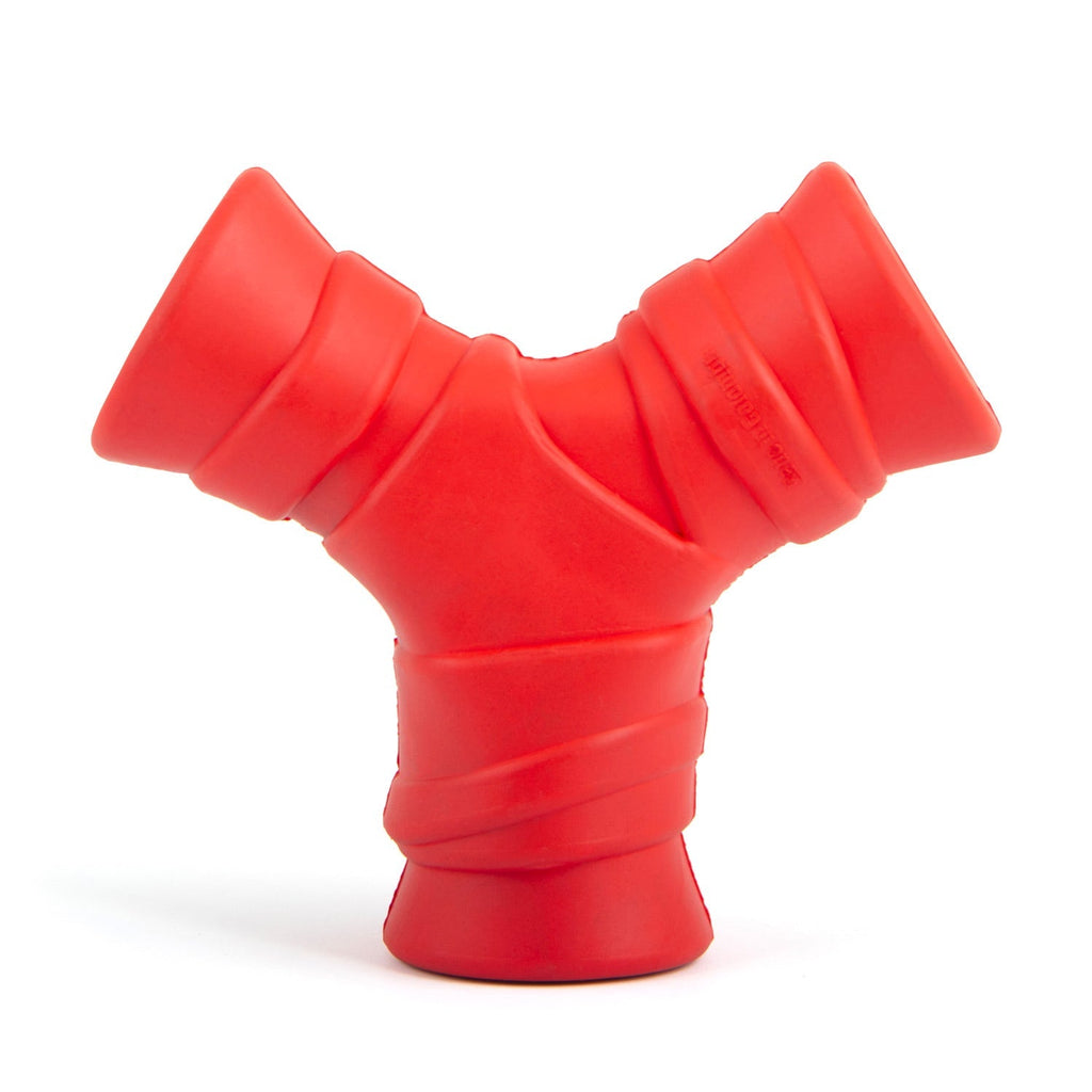 Red "Y" Natural Rubber Dental Dog Chew Toy for Medium Chewers