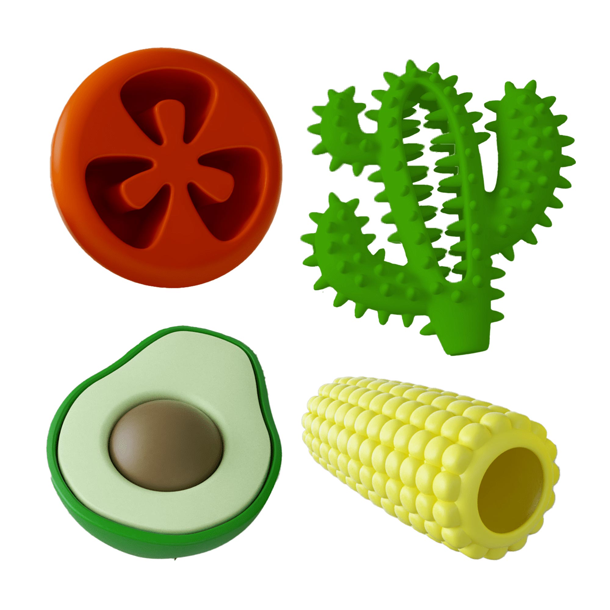 Salsa Natural Rubber Dog Chew Toys, 4 pc, Medium