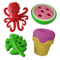 Summer Natural Rubber Dog Chew Toys, 4 pc, Medium