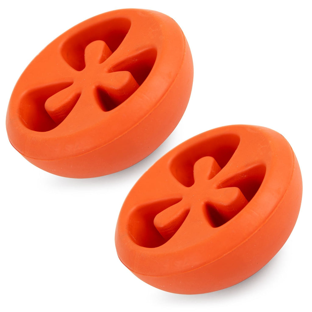 Tomato Shaped Natural Rubber Treat Dispensing Dental Dog Chew Toy for Medium-Chewers