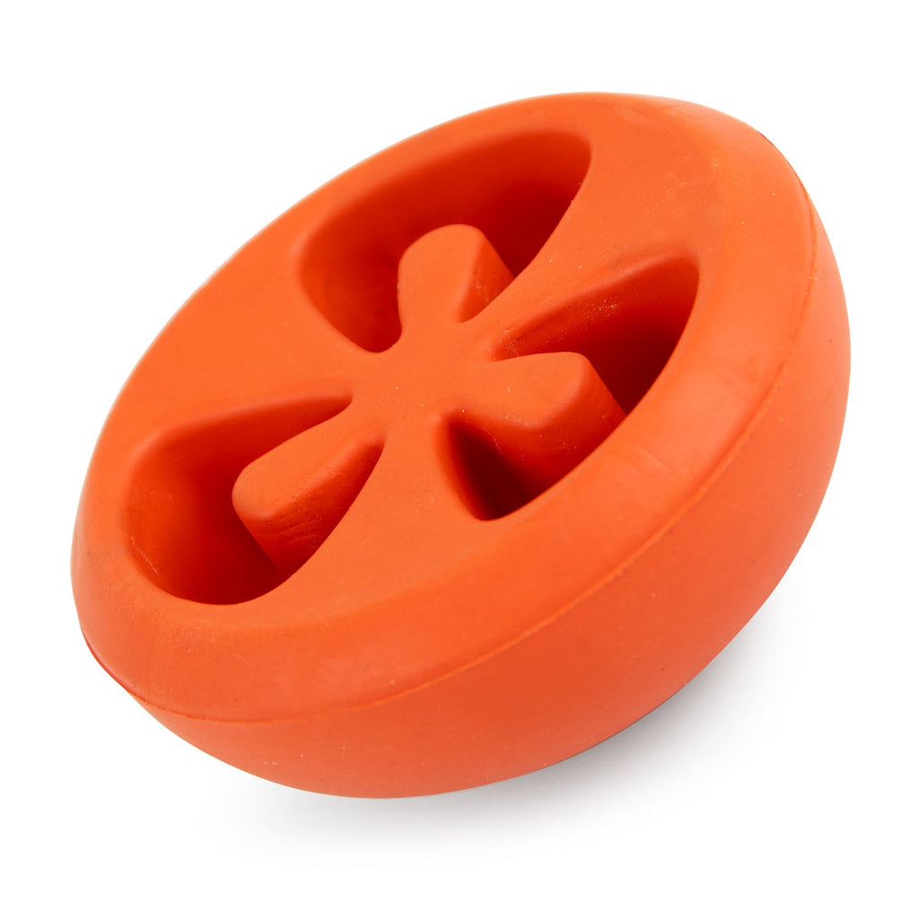 Tomato Shaped Natural Rubber Treat Dispensing Dental Dog Chew Toy for Medium-Chewers