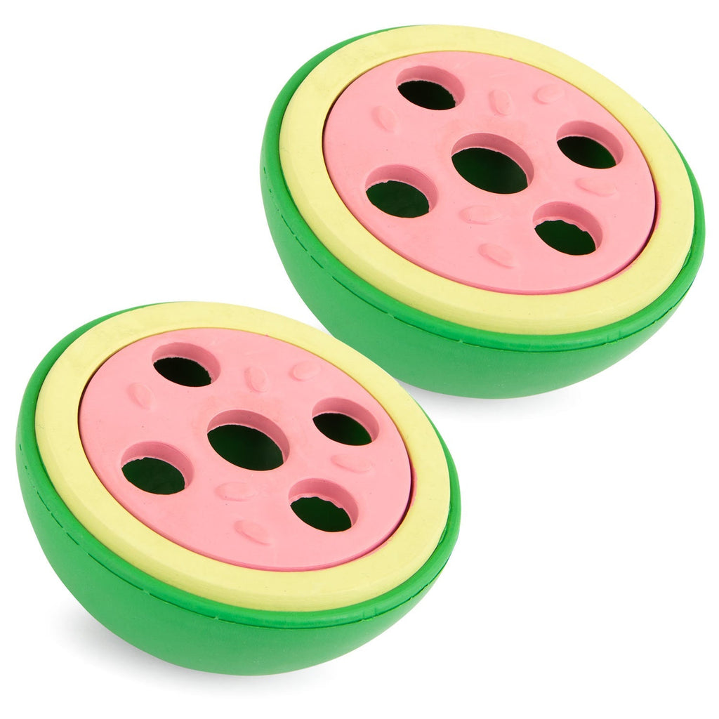 Watermelon Natural Rubber Treat Dispensing Dog Dental Chew Toy with Vanilla Scent