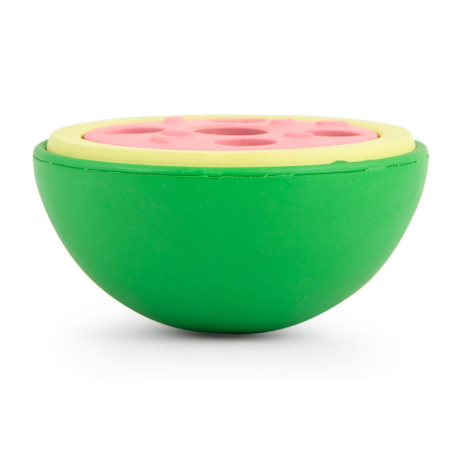 Watermelon Natural Rubber Treat Dispensing Dog Dental Chew Toy with Vanilla Scent