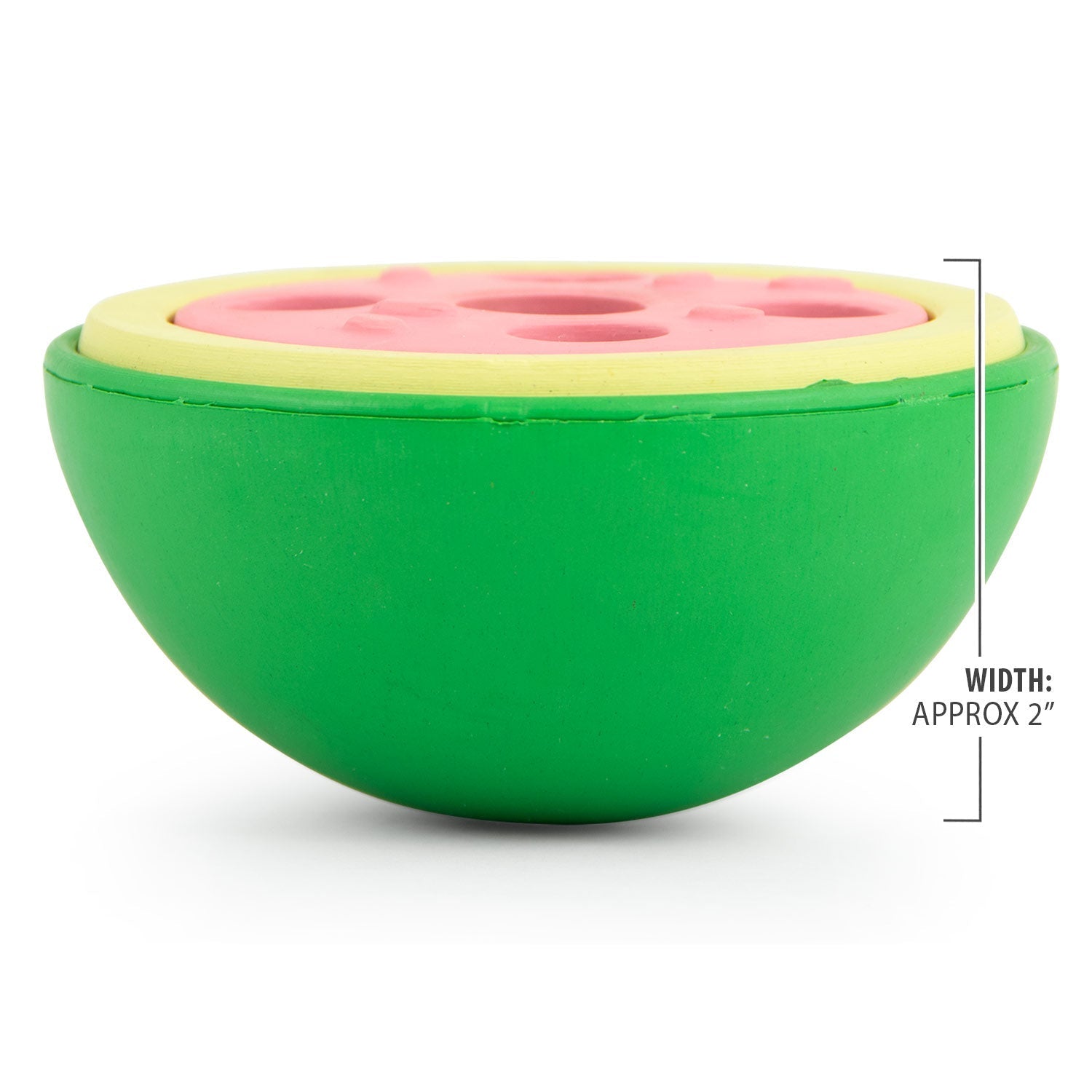 Watermelon Natural Rubber Treat Dispensing Dog Dental Chew Toy with Vanilla Scent
