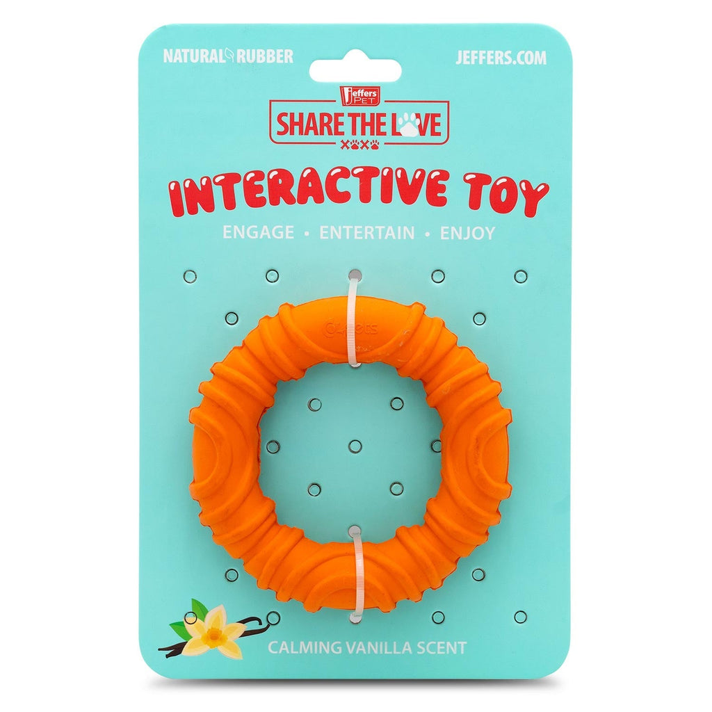 Wavy Ring Tugger Natural Rubber Dog Chew Toy for Tug, Fetch & Dental Support