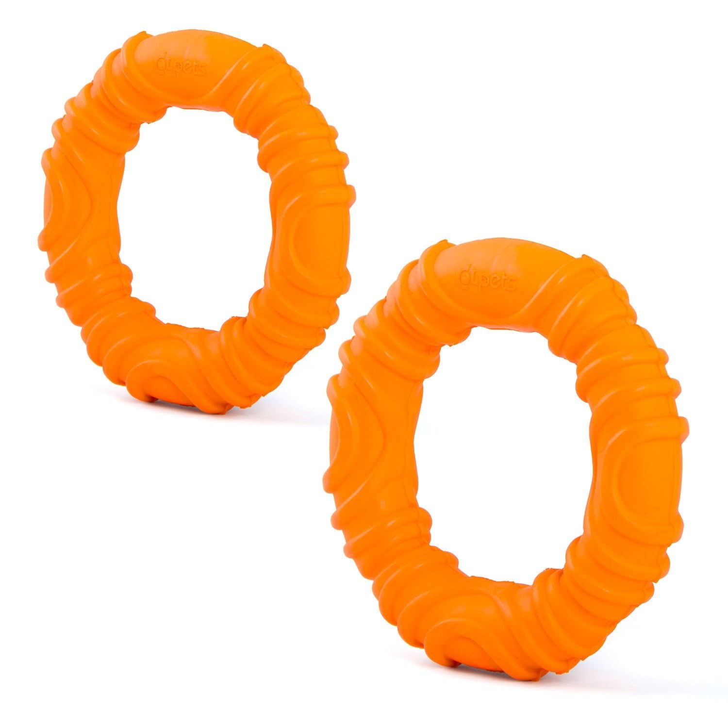 Wavy Ring Tugger Natural Rubber Dog Chew Toy for Tug, Fetch & Dental Support