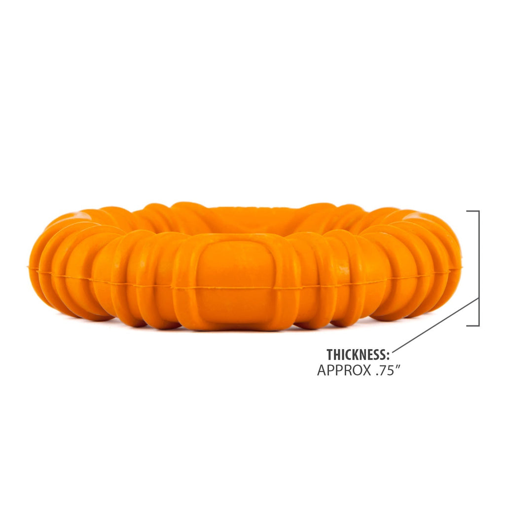 Wavy Ring Tugger Natural Rubber Dog Chew Toy for Tug, Fetch & Dental Support
