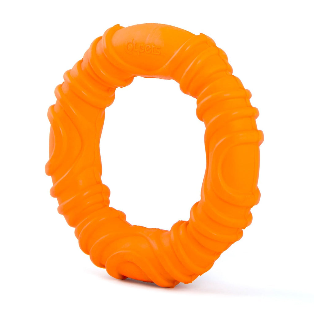 Wavy Ring Tugger Natural Rubber Dog Chew Toy for Tug, Fetch & Dental Support