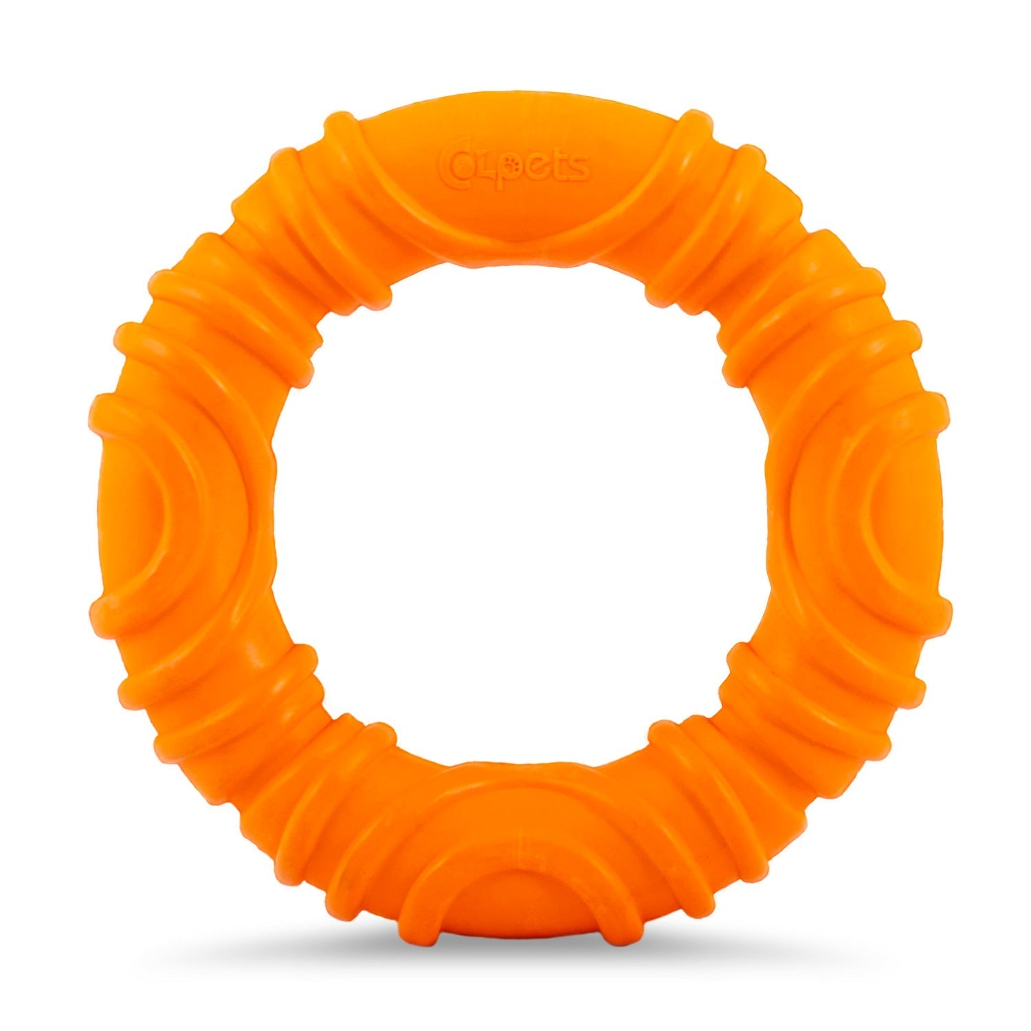 Wavy Ring Tugger Natural Rubber Dog Chew Toy for Tug, Fetch & Dental Support