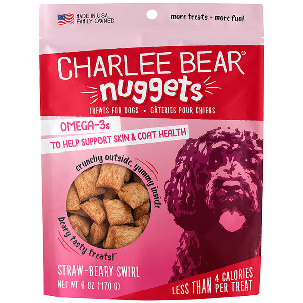 Charlee Bear Nuggets Immune Straw-Beary Dog Treats (8oz)